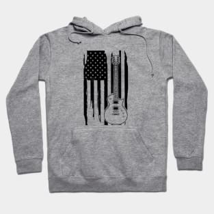 Guitar American Flag Hoodie